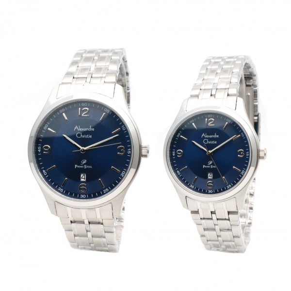 Alexandre Christie AC 1010 Silver Blue Couple